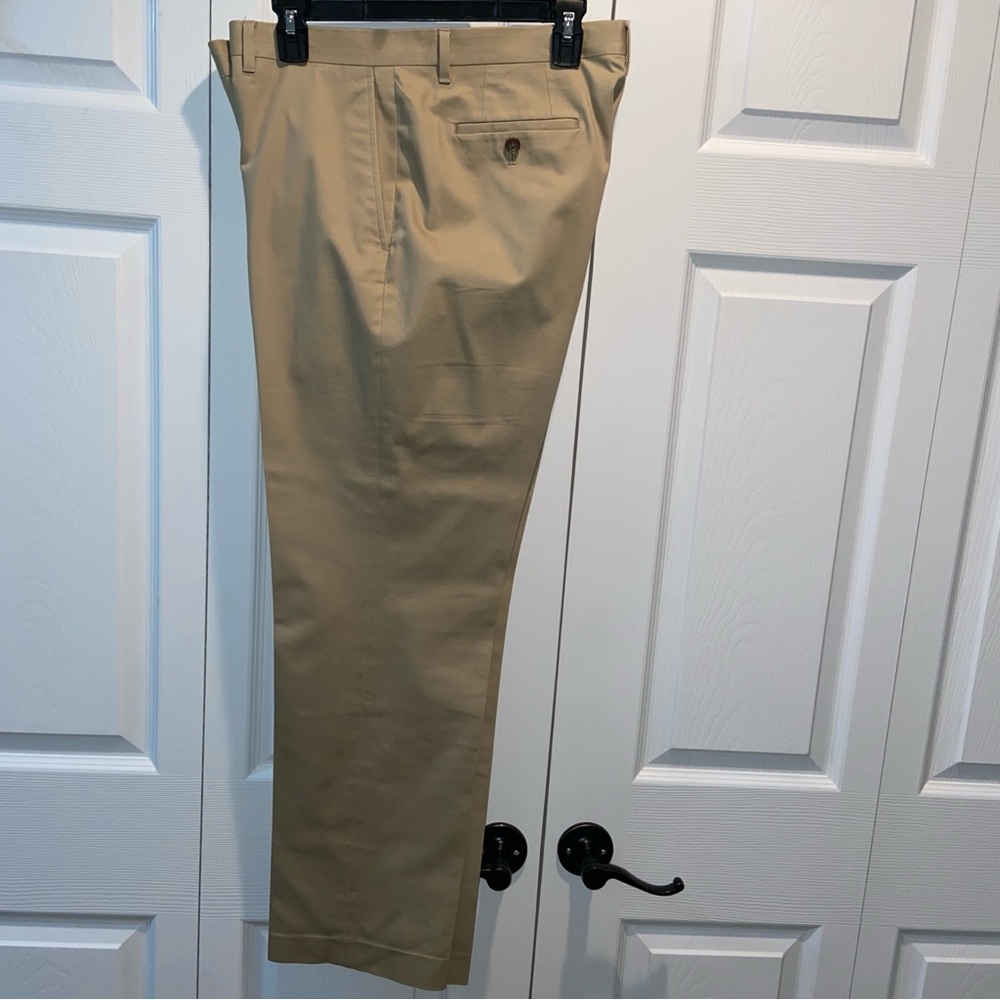 Claiborne Men's Khaki Flat Front Dress Pants - 34x32